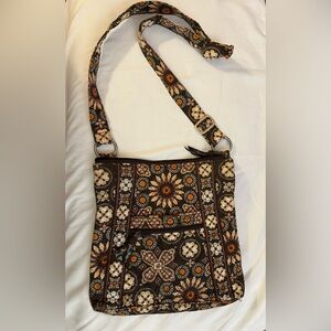 Vera Bradley Brown Floral Crossbody Bag